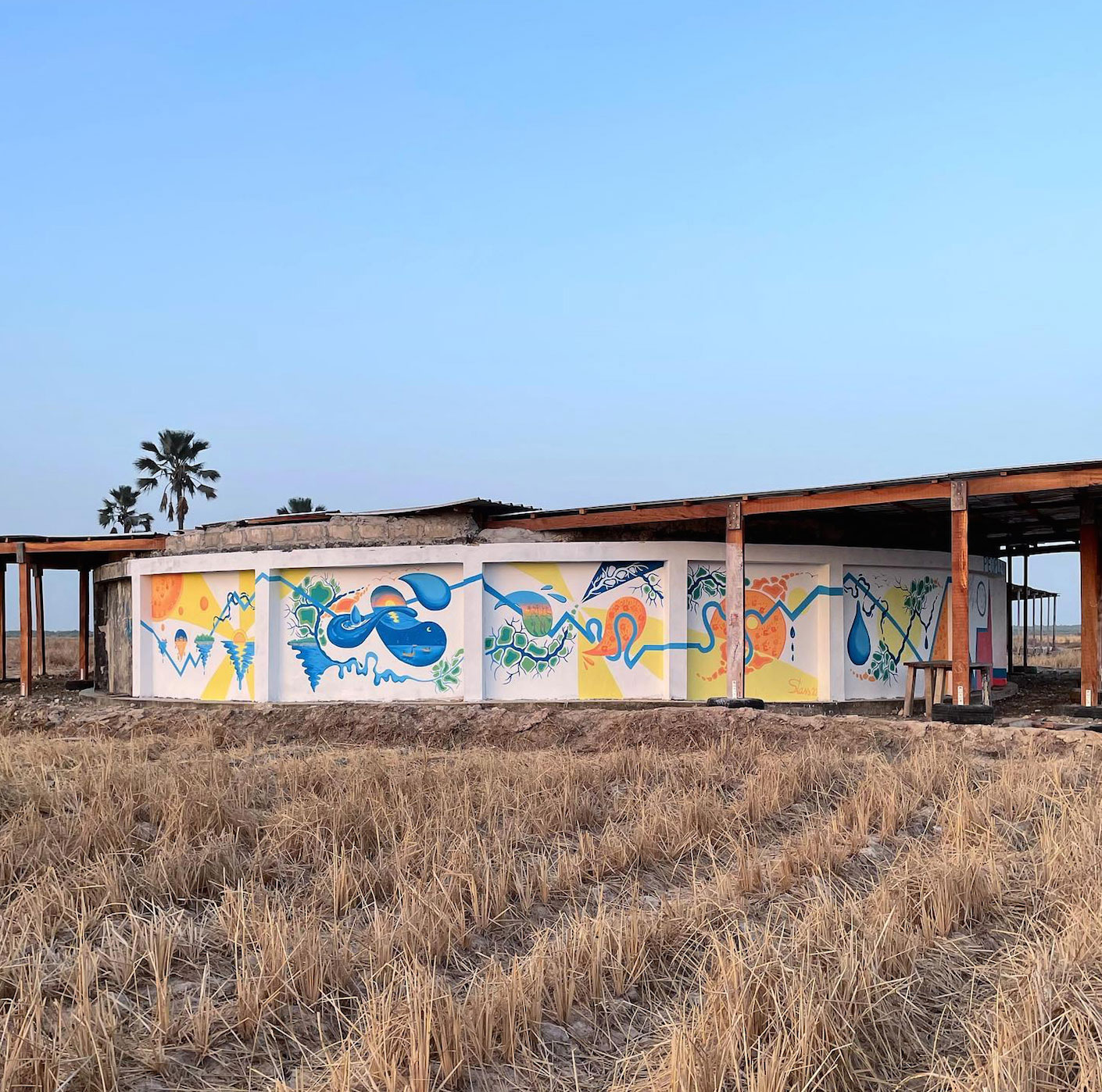 Au Fil de l'eau, painting Senegal